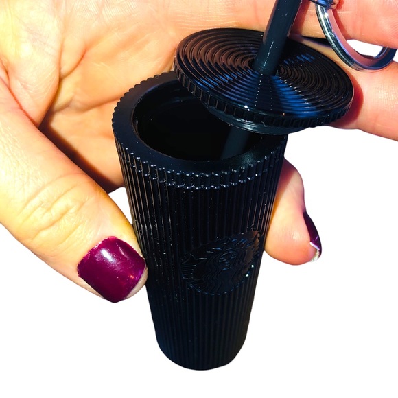 Starbucks cold cup keychain in jet black NEW IN BOX - Picture 10 of 15